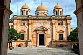 Hania, the Akrotiri peninsula. The Ayía Triádha Moní Zangarólo monastery. The church of Byzantine style is dedicated to the Holy Trinity.